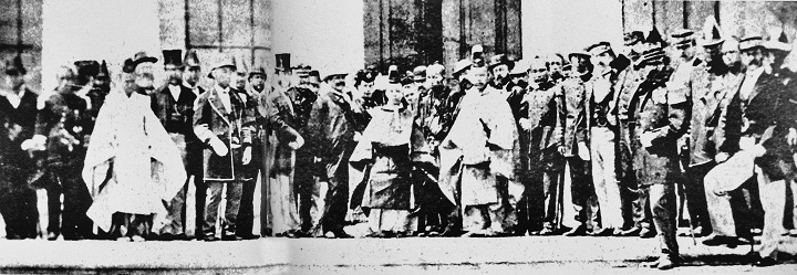 Emperor Meets With Diplomats, 1870