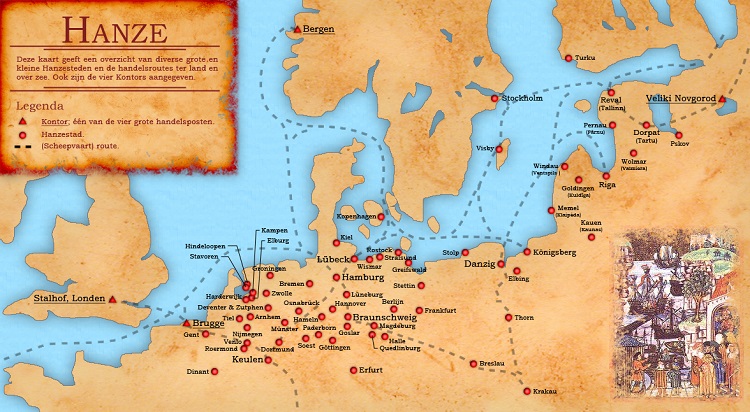 Hanseatic League Map