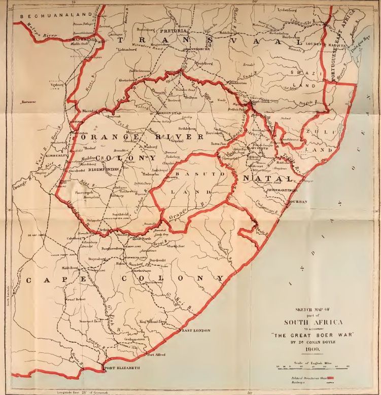 Map of Boer War
