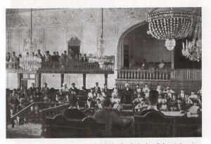 Iran's Parliament in 1906Public domain image from Wikipedia.