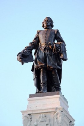 Statue of Champlain in Quebec City