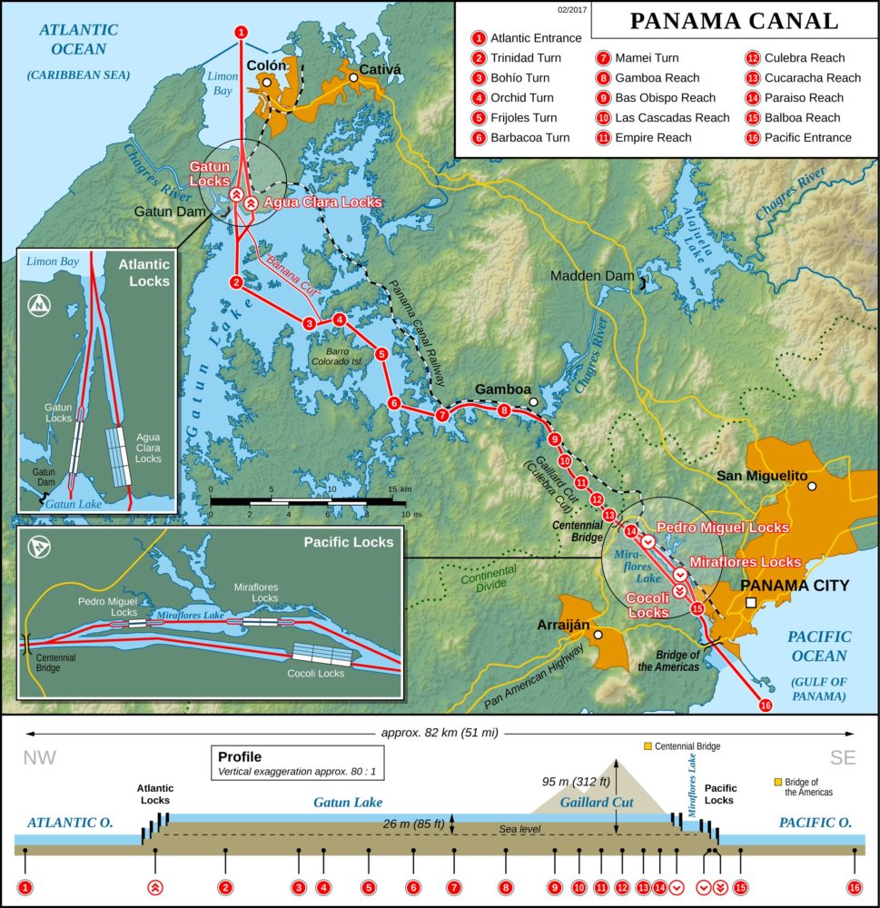 Panama Canal Map